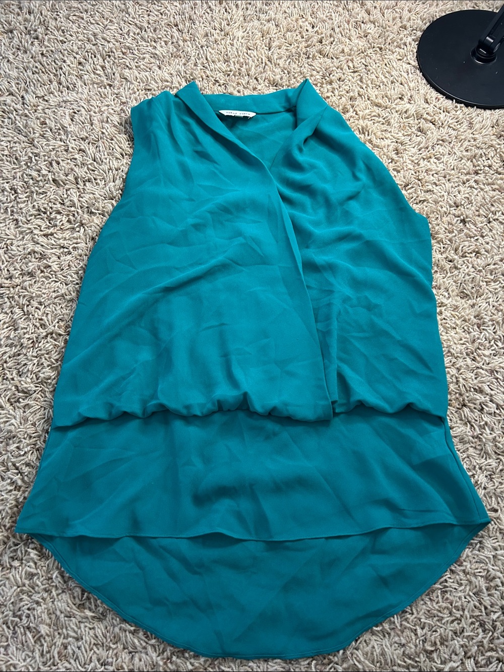 Naked Zebra Teal Sleeveless Blouse